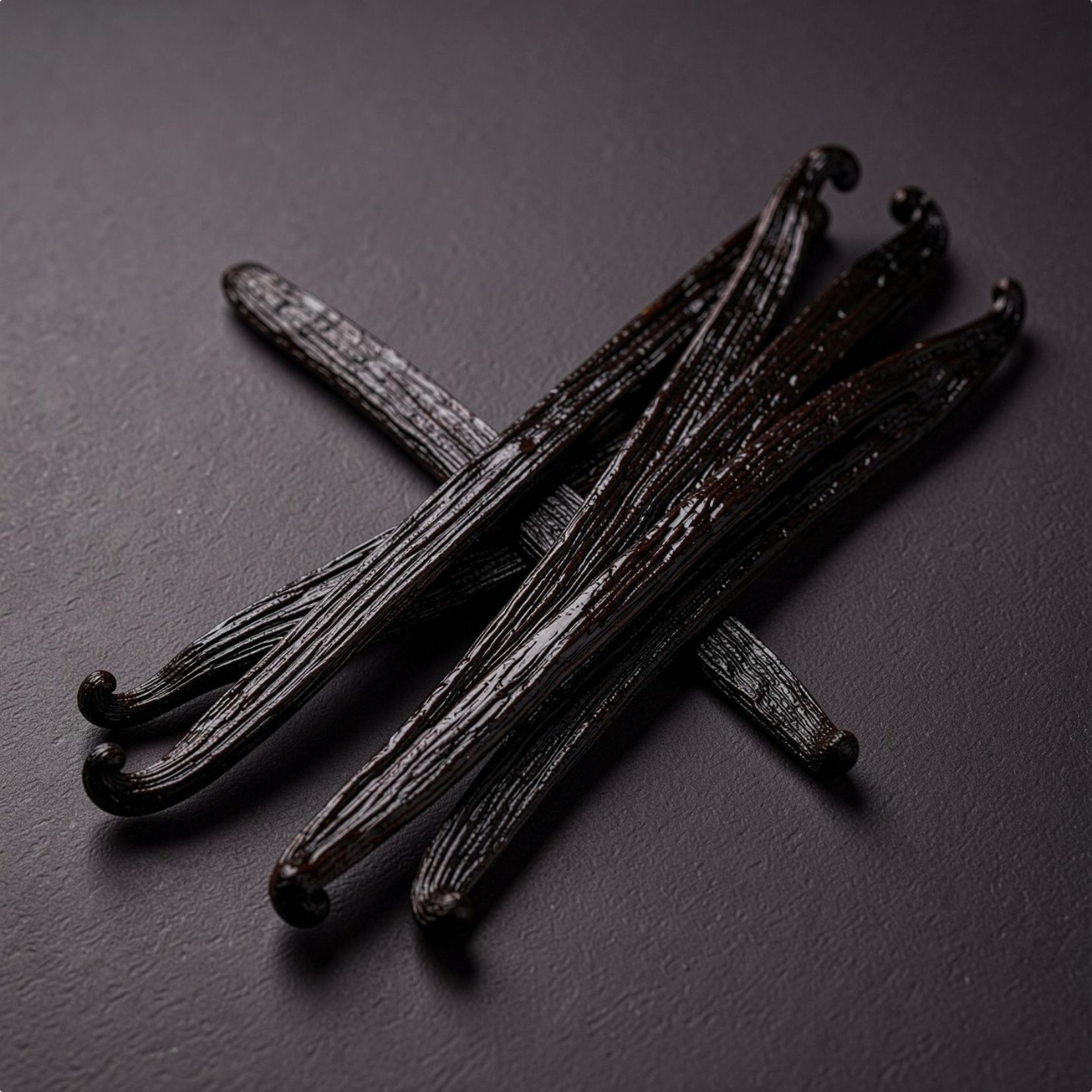 Whole cured Indonesian vanilla beans